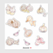 Sticker Ail aquarelle (Feuille)