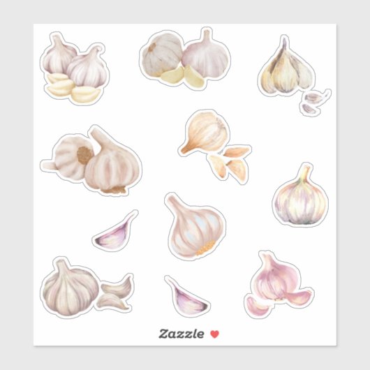Sticker Ail aquarelle (Feuille)