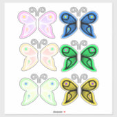 Sticker ailes de papillon fées pour l'artisanat (Feuille)