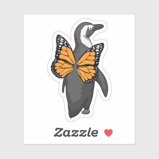 Sticker Ailes de papillon pingouin (Feuille)