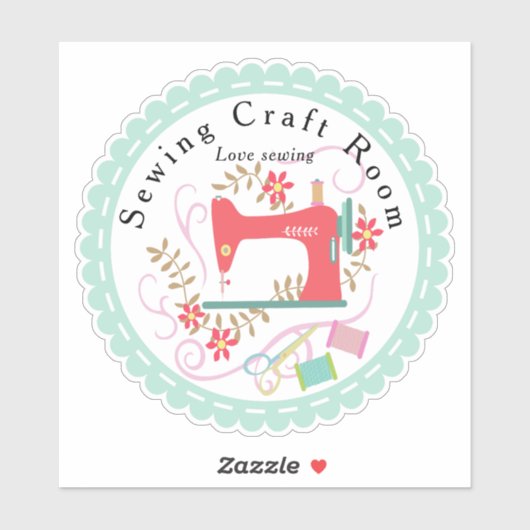 Sticker Aimer Coudre (Feuille)