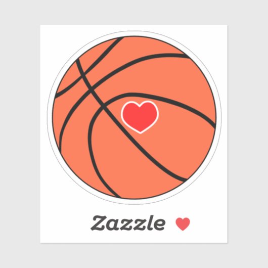 Sticker Aimer le basket-ball (Feuille)