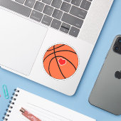 Sticker Aimer le basket-ball (Ordinateur portable avec iPhone)