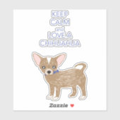 Sticker Aimer un Chihuahua (Feuille)