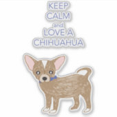 Sticker Aimer un Chihuahua (Devant)