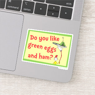 Sticker Aimes-tu les œufs verts et le jambon?