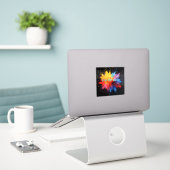 Sticker Aimez la couleur, elle vous aimera (Ordinateur portable sur le bureau)