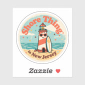 Sticker Aimez le New Jersey - Cadeau souvenir mignon de l' (Feuille)