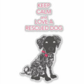 Sticker Aimez un chien secouru (Devant)
