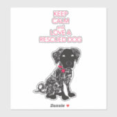 Sticker Aimez un chien secouru (Feuille)