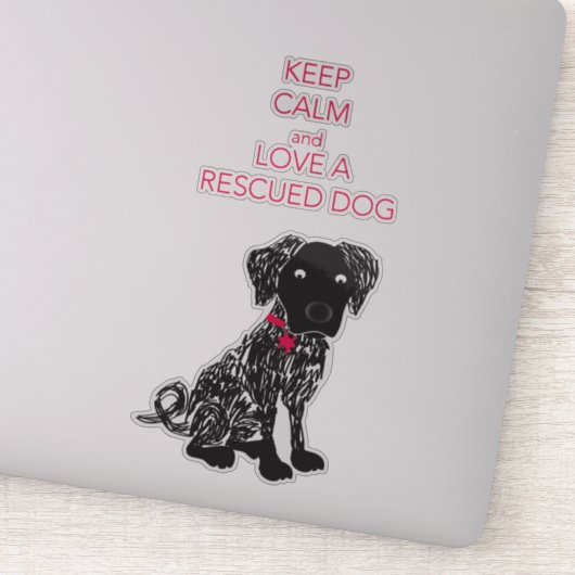 Sticker Aimez un chien secouru (Détail)