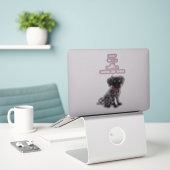 Sticker Aimez un chien secouru (Ordinateur portable sur le bureau)