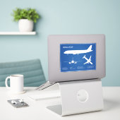 Sticker Airbus A320 - Plans de dessin de plan d'avion ABD (Ordinateur portable sur le bureau)