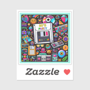 Sticker Aire de jeu Retro Tech : une nostalgique Odyssée d