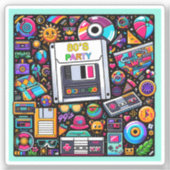 Sticker Aire de jeu Retro Tech : une nostalgique Odyssée d (Recto)