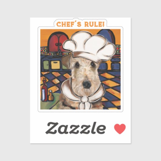 STICKER AIREDALE TERRIER (Feuille)