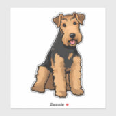 Sticker Airedale Terrier (Feuille)