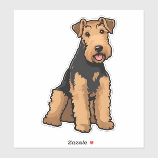 Sticker Airedale Terrier (Feuille)
