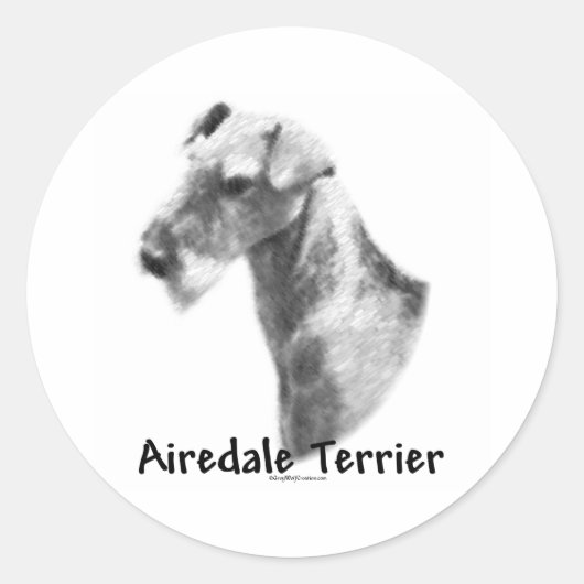 Sticker Airedale Terrier Charcoal (Devant)
