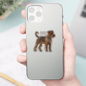 Sticker Airedale terrier dog cartoon (Téléphone)