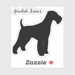 Sticker Airedale Terrier Silhouette Chien race Vinyl