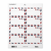 Sticker Airmail Étiquettes - Voyage, Amour, Célébr (Feuille entière)