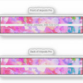 Sticker Airpods Pro Coque - Coeurs roses (Devant)