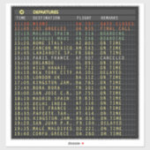 Sticker Airport Board (personnalisable) (Feuille)