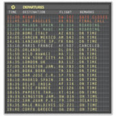 Sticker Airport Board (personnalisable) (Devant)