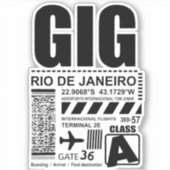 Sticker Airport Rio de Janeiro GIG (Devant)