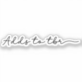 Sticker Ajoute À TBR (Recto)