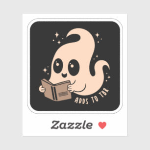 Sticker Ajoute à tbr fantôme lecture livres