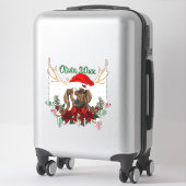 Sticker AJOUTER LE NOM - Adorable bébé chèvre de Noël (Sur valise)