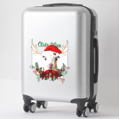 Sticker AJOUTER LE NOM - adorable Noël LaMancha Goat Kid (Sur valise)