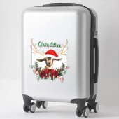 Sticker AJOUTER LE NOM - adorable Noël Toggenburg Goat Kid (Sur valise)