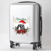 Sticker AJOUTER LE NOM - Beau Noël Nubian Chèvre Kid (Sur valise)