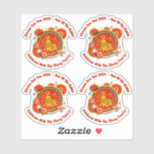 Sticker Ajouter le nom Texte Nouvel An chinois 2023 Année  (Feuille)