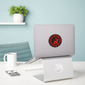 Sticker Ajouter le nom Texte Nouvel An chinois 2023 Année  (Ordinateur portable sur le bureau)