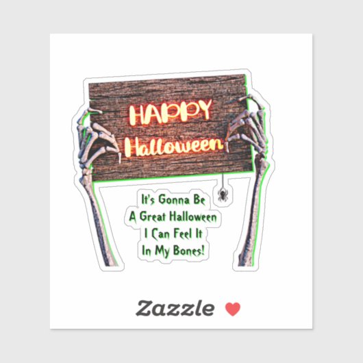 Sticker Ajouter le nom Texte, squelette Arme Main détendeu (Feuille)