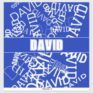 Sticker Ajouter n'importe quel nom, nom collage En bleu & 