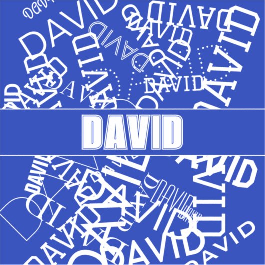 Sticker Ajouter n'importe quel nom, nom collage En bleu &  (Devant)