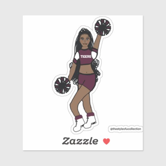 Sticker Ajouter Team Cheer Berry /White/ Black (Feuille)