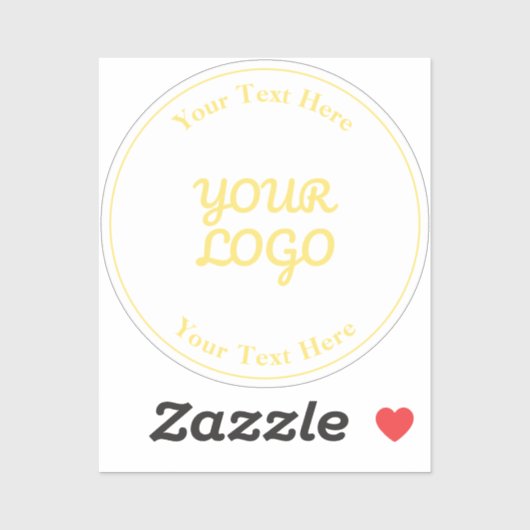 Sticker Ajouter un logo éditable en or texte imperméable (Feuille)