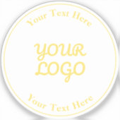 Sticker Ajouter un logo éditable en or texte imperméable (Recto)