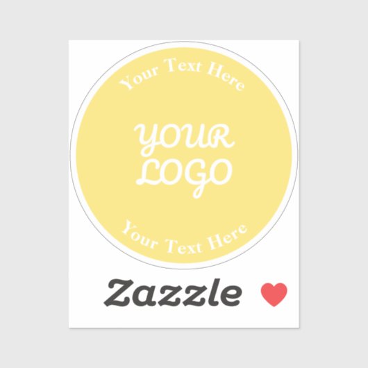 Sticker Ajouter un logo éditable or étanche (Feuille)