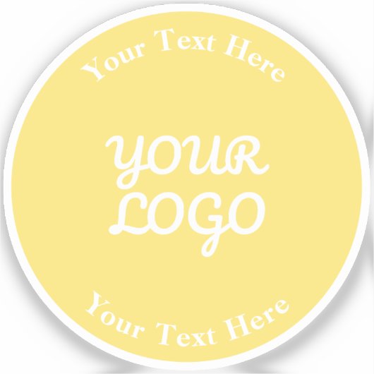 Sticker Ajouter un logo éditable or étanche (Recto)