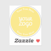 Sticker Ajouter un logo éditable or imperméable (Feuille)