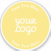 Sticker Ajouter un logo éditable or imperméable (Recto)