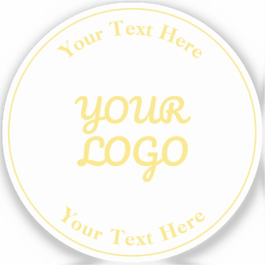 Sticker Ajouter un logo éditable texte doré étanche (Recto)