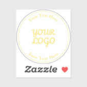 Sticker Ajouter un logo éditable Texte doré Imperméable (Feuille)